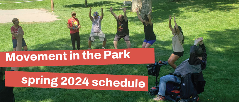 Movement in the Park: spring 2024 schedule