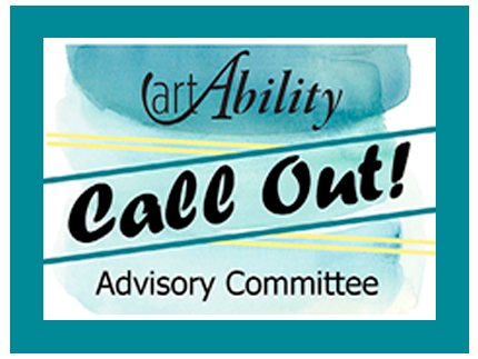 Recruiting flier for people to join the art Ability Advisory Committee.
