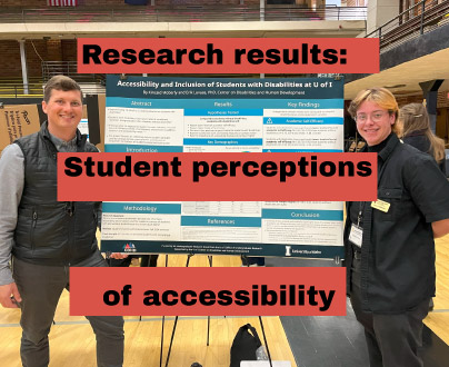 Research results: student perceptions of accessibility