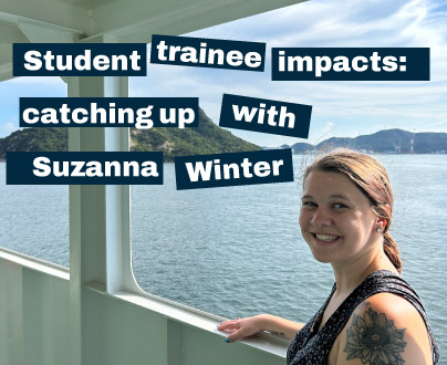 Student trainee impacts: catching up with Suzanna Winter