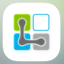 The app logo for LAMP featuring four squares connected by a line.