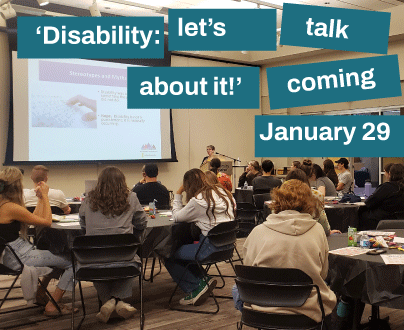 'Disability: let's talk about it' coming January 29
