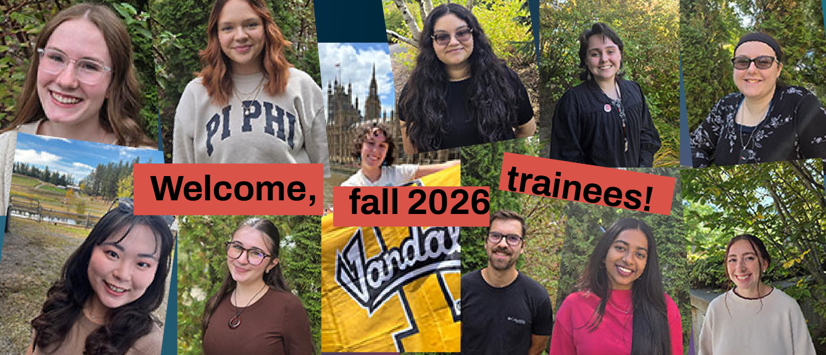 Welcome, fall 2026 trainees