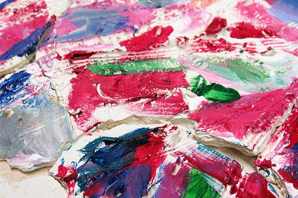 A close up of some of the different colors used in the piece. Click to enlarge image.