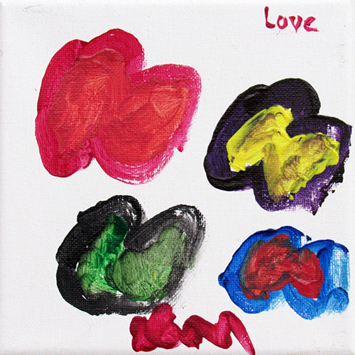 Kristin's painting entitled Love. Click to enlarge image.