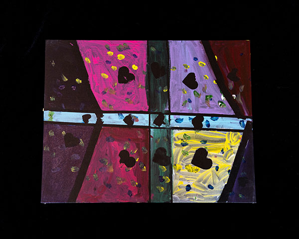 Rainbow Heart with Cross. Click to enlarge.