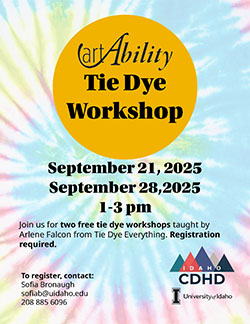 Poster for Tie Dye workshop