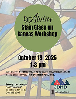 Poster for Stained Glass on Canvas workshop