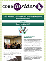 Cover page of March 2017 CDHD Insider Newsletter.