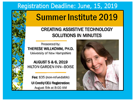 Register now for the Summer Institute 2019 workshop.